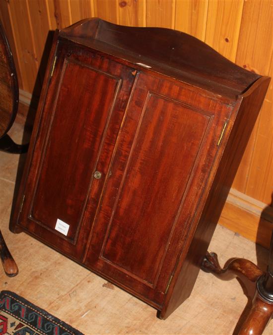 Victorian mahogany two door wall cupboard